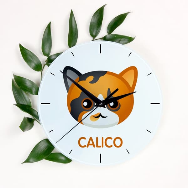 Caliko kat - MDF ur med Art-Dog mærke grafik og inskription