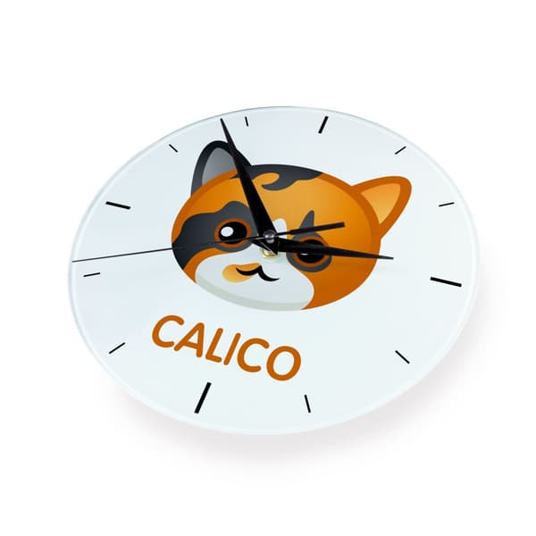 Caliko kat - MDF ur med Art-Dog mærke grafik og inskription