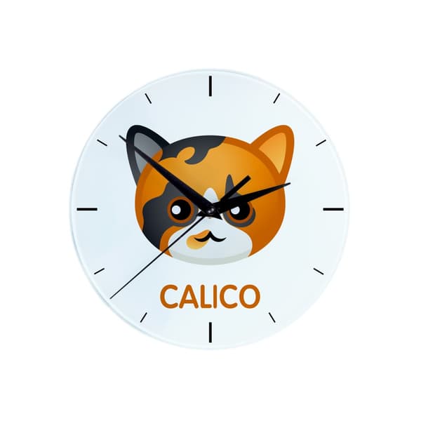 Caliko kat - MDF ur med Art-Dog mærke grafik og inskription