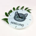 Miniatyrbild 4 av 4: Nebelung - MDF-klocka med Art-Dog-grafik och inskription