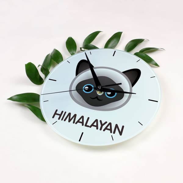 Himalaya MDF-klocka med Art-Dog-märkesgrafik och inskription