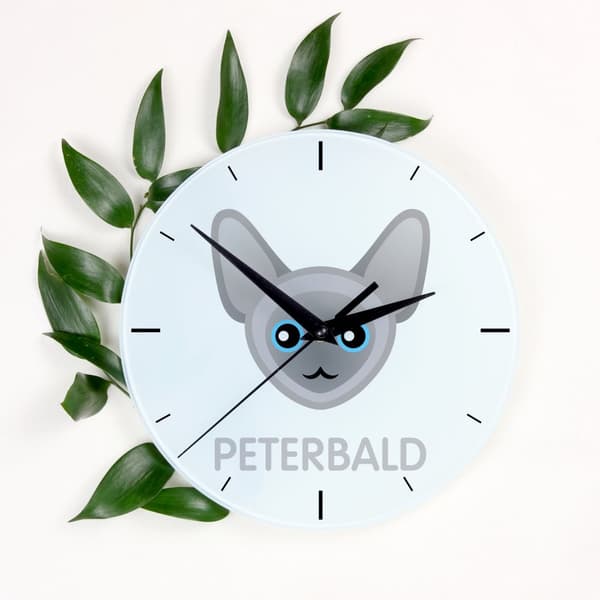 Peterbald - MDF ur med Art-Dog mærke grafik og inskription