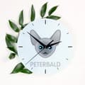 Miniatyrbillede 3 af 4: Peterbald - MDF ur med Art-Dog mærke grafik og inskription