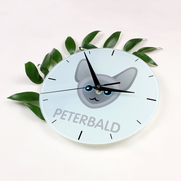 Peterbald - MDF ur med Art-Dog mærke grafik og inskription