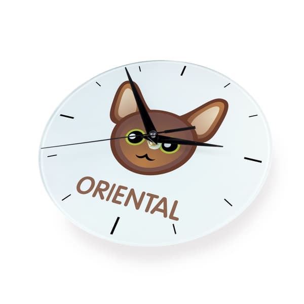 Orientalisk - MDF-klocka med Art-Dog märkesgrafik och inskription