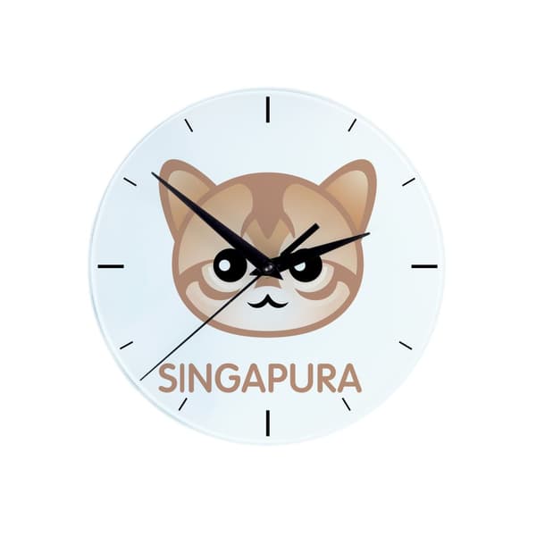 Singapura - MDF ur med Art-Dog mærke grafik og inskription
