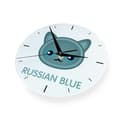 Miniatyrbillede 2 af 4: Russisk blå kat - MDF-ur med grafik og inskriptionen af Art-Dog-mærket
