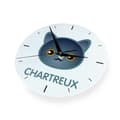 Pikkukuva 2 / 4: Chartreux - MDF-kello Art-Dog-brändin grafiikalla ja kirjoituksella