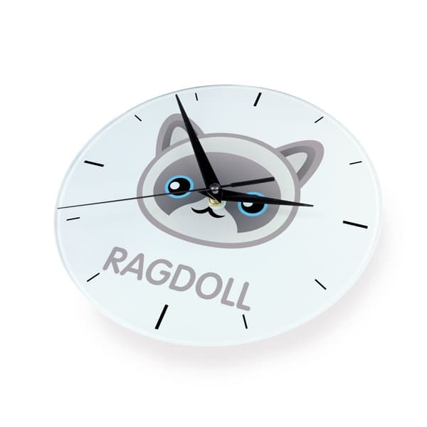 Ragdoll - MDF ur med Art-Dog mærke grafik og inskription