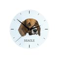 Miniatyrbild 1 av 4: Beagle - en geometrisk väggklocka med ett foto och en inskription från märket Art-Dog