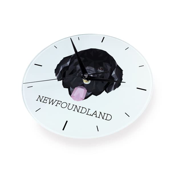 Newfoundland, Newfoundland, Wodołaz - geometrisk vægur med et foto og en inskription fra Art-Dog-mærket
