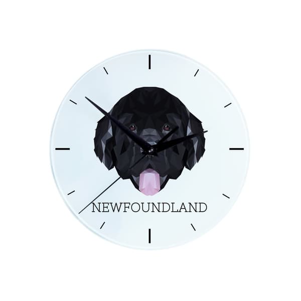 Newfoundland, Newfoundland, Wodołaz - geometrisk vægur med et foto og en inskription fra Art-Dog-mærket