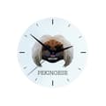 Miniatyrbild 1 av 4: Pekingese - en geometrisk väggklocka med ett foto och en inskription av varumärket Art-Dog