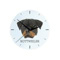 Miniatyrbillede 1 af 4: Rottweiler - et geometrisk vægur med et foto og inskriptionen af Art-Dog-mærket