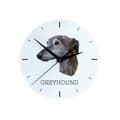 Miniatyrbild 1 av 4: Greyhound, engelsk vinthund - geometrisk väggklocka med foto och inskription av märket Art-Dog