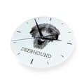 Miniatyrbillede 2 af 4: Scottish Greyhound, Deerhound - geometrisk vægur med et foto og inskription af Art-Dog-mærket
