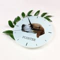 Miniatyrbillede 4 af 4: Pointer - et geometrisk vægur med et foto og en inskription af Art-Dog-mærket