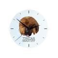Miniatyrbild 1 av 4: Tibetan Mastiff, Tibetan Grand Danois - geometrisk väggklocka med ett foto och en inskription från märket Art-Dog