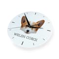 Miniatyrbild 2 av 4: Pembroke Welsh Corgi - geometrisk väggklocka med foto och inskription av märket Art-Dog