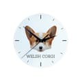 Miniatyrbild 1 av 4: Pembroke Welsh Corgi - geometrisk väggklocka med foto och inskription av märket Art-Dog