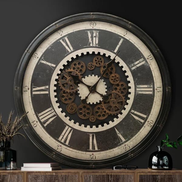 DEKORATIV UR 81 76 X 8 X 76 CM SORT