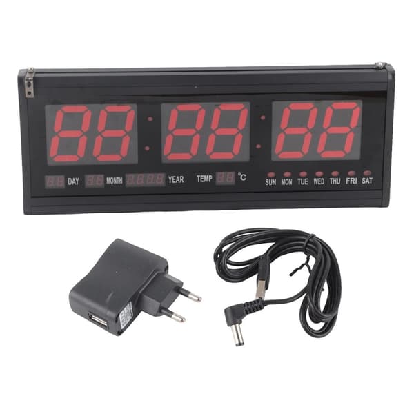 Digital väggklocka, LED-display, multifunktionella egenskaper,En
