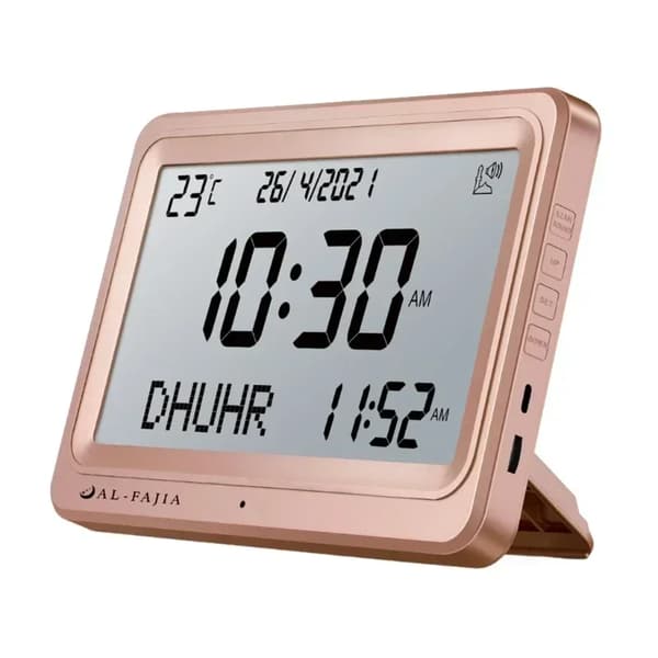 Digital bönklocka, användarvänlig, stor display,rosa