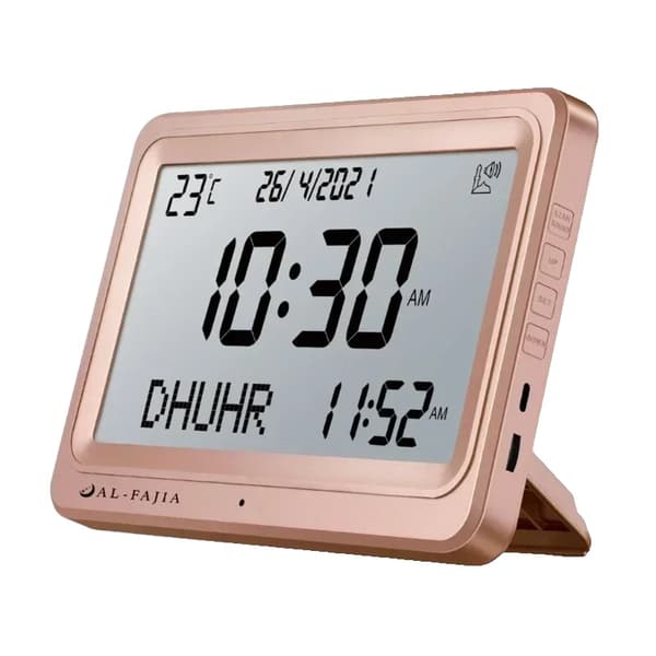 Digital Bedeur Desk Clock, Brugervenlig, Stort Display,rosa
