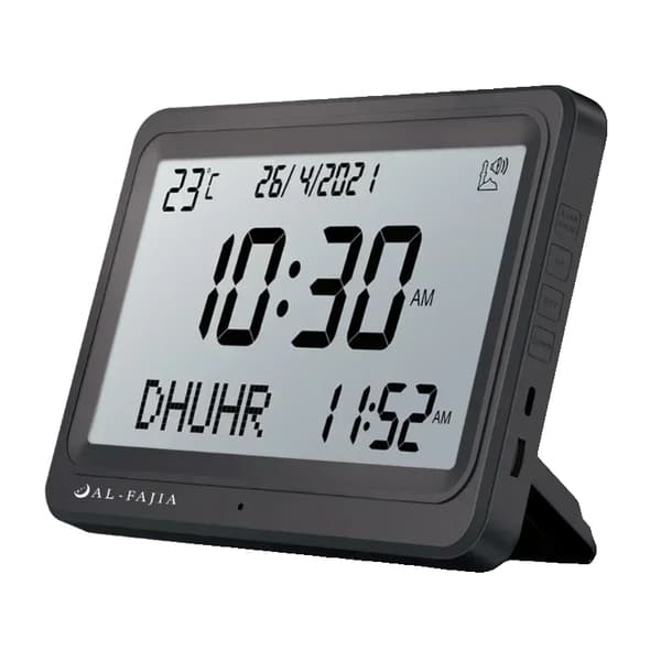 Digital Bedeur Desk Clock, Brugervenlig, Stort Display,sort skærm
