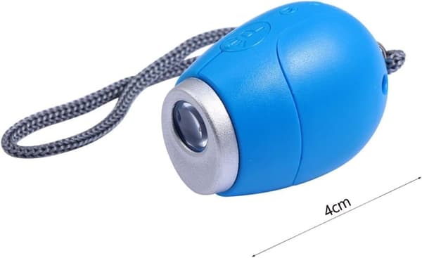 mini bærbart LED digitalt ur med projektionsfunktion, projektor ur i lommelygte form med hængende snor - blå