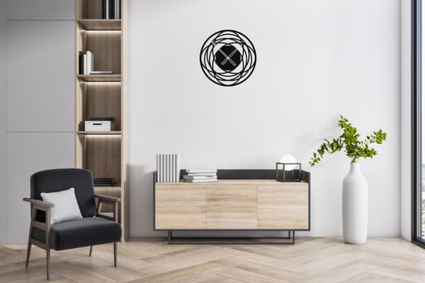 AD211 seinäkello, ELLIPSES, musta rakenne