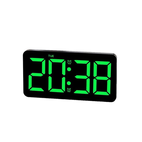 LED Digitaalinen Seinäkello, Monitoiminen Näyttö, Neljä Kirkkaustasoa, Kauko-ohjain,vihreä