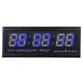 Miniatyrbild 2 av 2: Digital klocka, LED-display, mångsidig funktionalitet,7 tum, Blåsvart