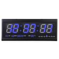 Miniatyrbild 1 av 2: Digital klocka, LED-display, mångsidig funktionalitet,7 tum, Blåsvart