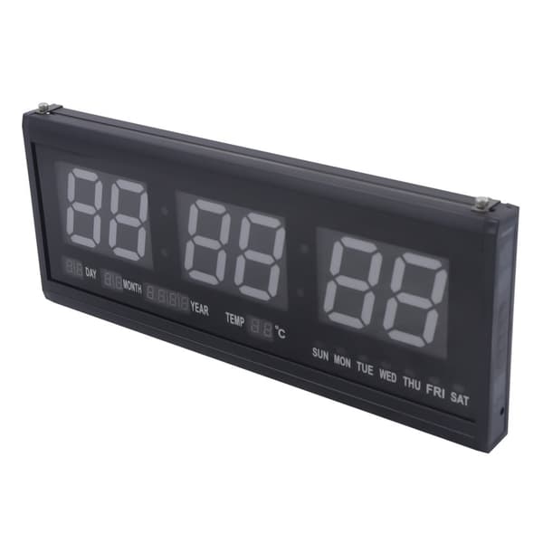LED-klocka, väggmontering eller bordstablett, multifunktionsdisplay