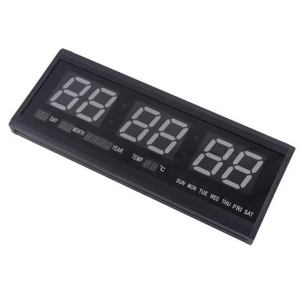 Digital klocka, stor display, datum- och temperaturfunktion