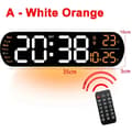 Miniatyrbild 2 av 2: Digital väggklocka, LED-display, dubbel väckarklocka, USB-driven,A-Vit Orange