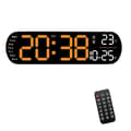 Miniatyrbild 1 av 2: Digital väggklocka, LED-display, dubbel väckarklocka, USB-driven,A-Orange