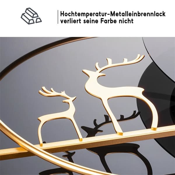 Väggklocka, tyst mekanism, metalldesign