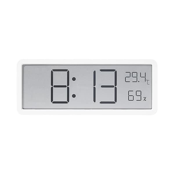 Digital klocka, LCD-display, nordisk stil, multifunktionell,VIT