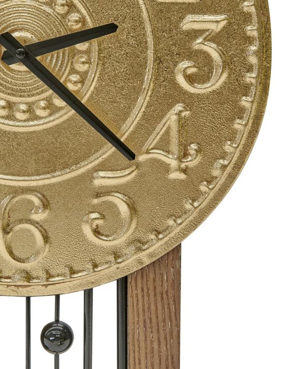 NOBELIUM Väggklocka 36 cm Metall Guld Lumarko!