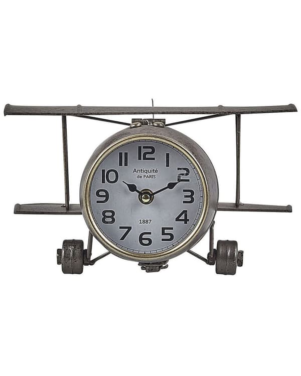 STANS skrivbordsklocka 26 cm Metall Silver Lumarko!