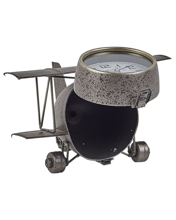 STANS skrivbordsklocka 26 cm Metall Silver Lumarko!