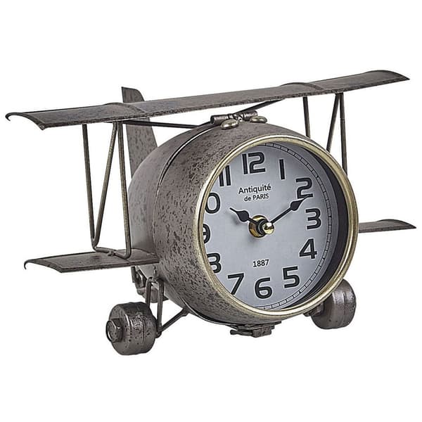 STANS skrivbordsklocka 26 cm Metall Silver Lumarko!