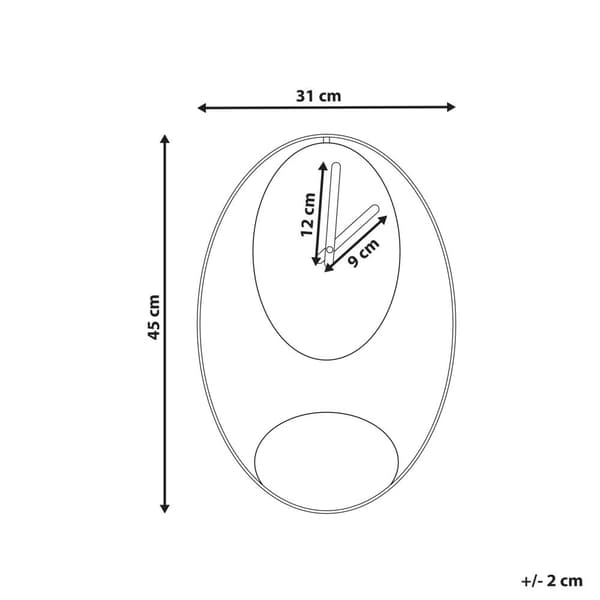 MANIGOD Väggklocka 32 cm Metall Svart Lumarko!