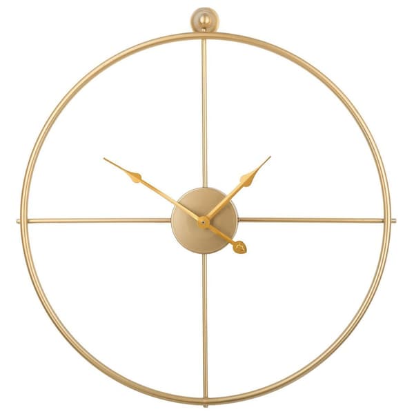 ZUCHWIL väggklocka 50 cm Metall Guld Lumarko!