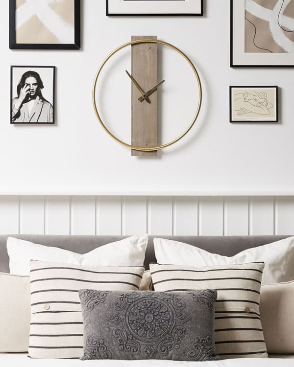 CASITAS väggklocka 47 cm Trä Gyllenbrun Lumarko!