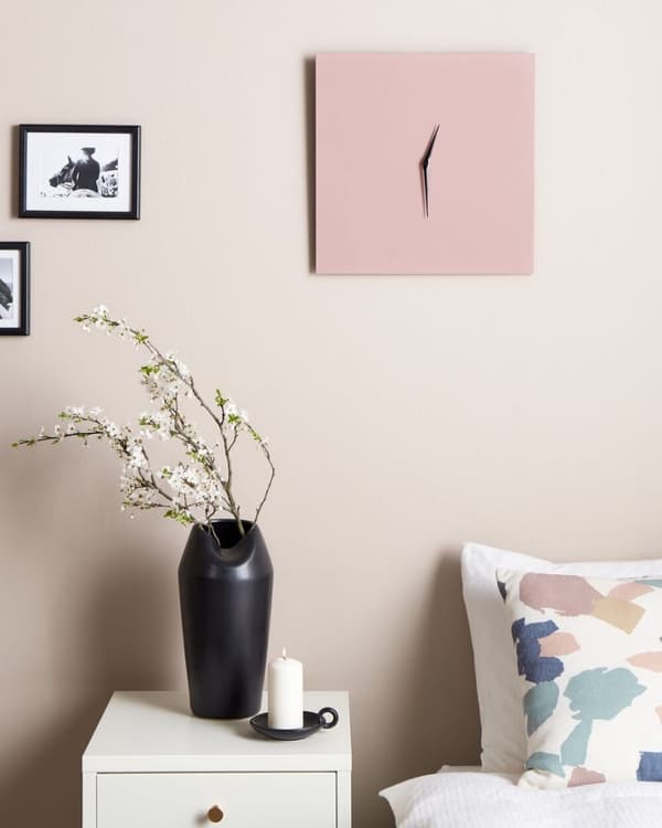 TOMAR väggklocka 40 cm Metall Rosa Lumarko!