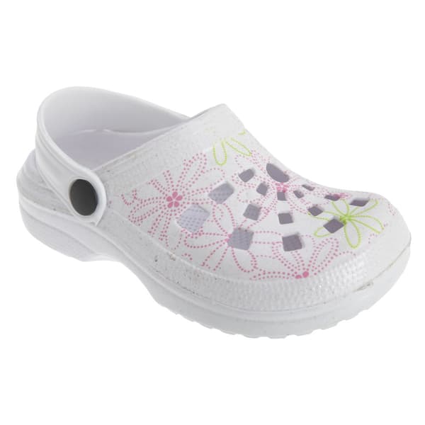 Barnflickor Floral sommarstoppsandaler White 11 Child UK