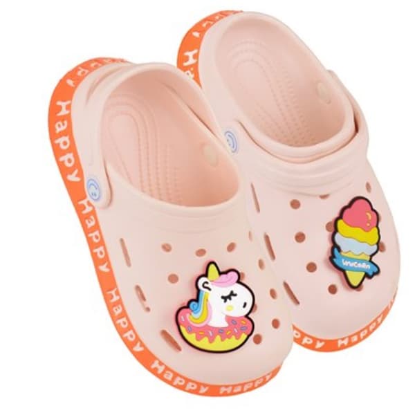 Sand Rocks Girls Unicorn Clogs Peach UK Child 11-12